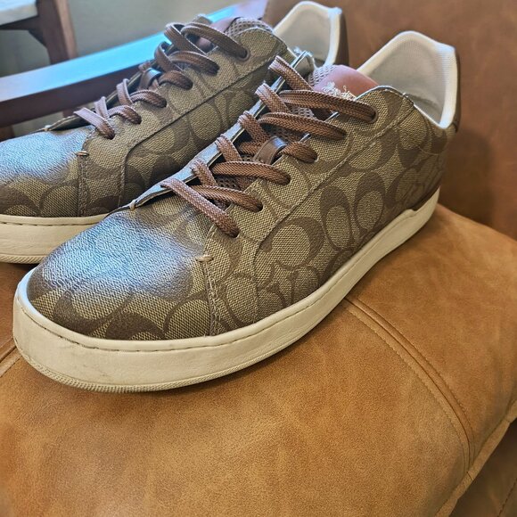 Coach Signature Court Sneakers – Brown/Khaki - Picture 1 of 3